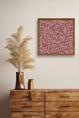 Yaprak Ahşap Çerçeveli Tablo 42 x 42