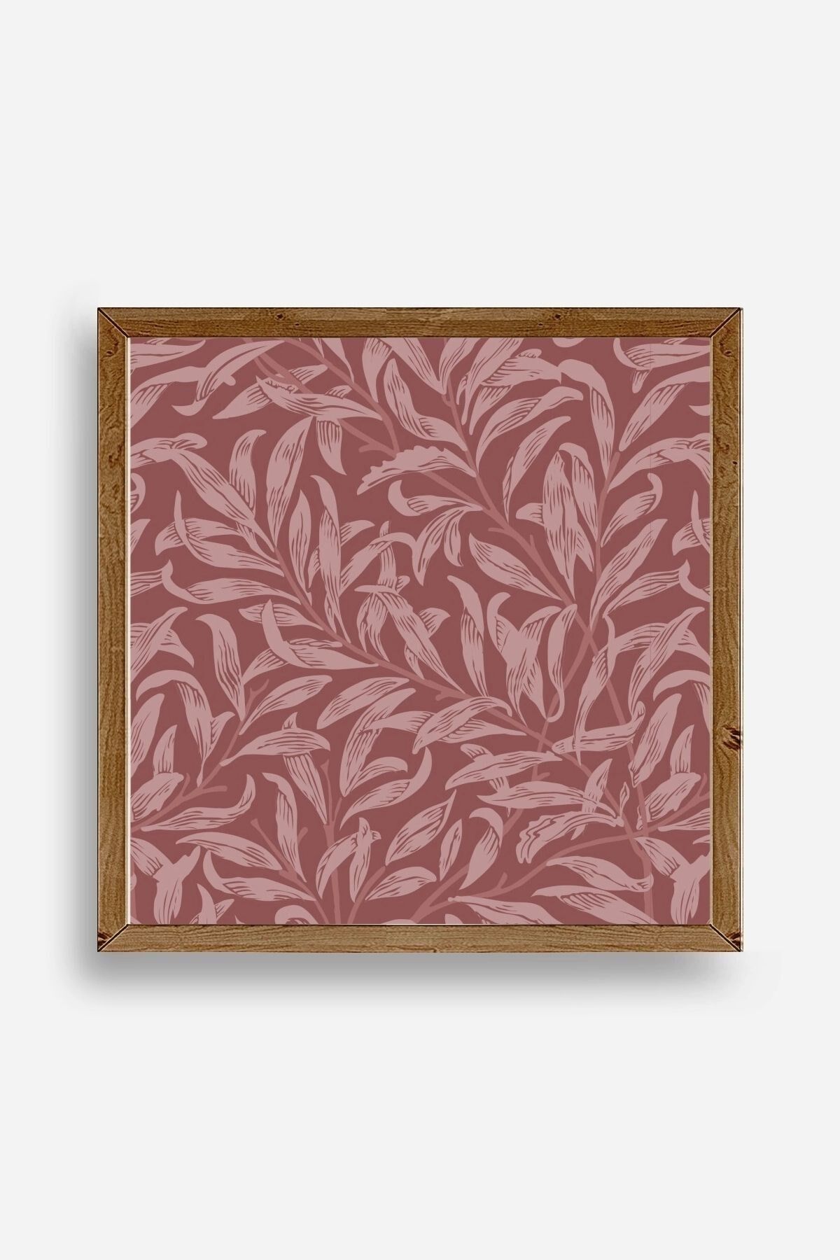 Yaprak Ahşap Çerçeveli Tablo 42 x 42