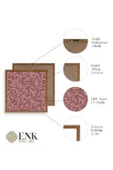 Yaprak Ahşap Çerçeveli Tablo 50 x 50