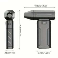 BUFFER® USB Şarjlı Güçlü Hava Üflemeli Toz Temizleyici Araç İçi, Klavye, PC ve Elektronik Cihaz Temizlik Cihazı X8 Jetfan