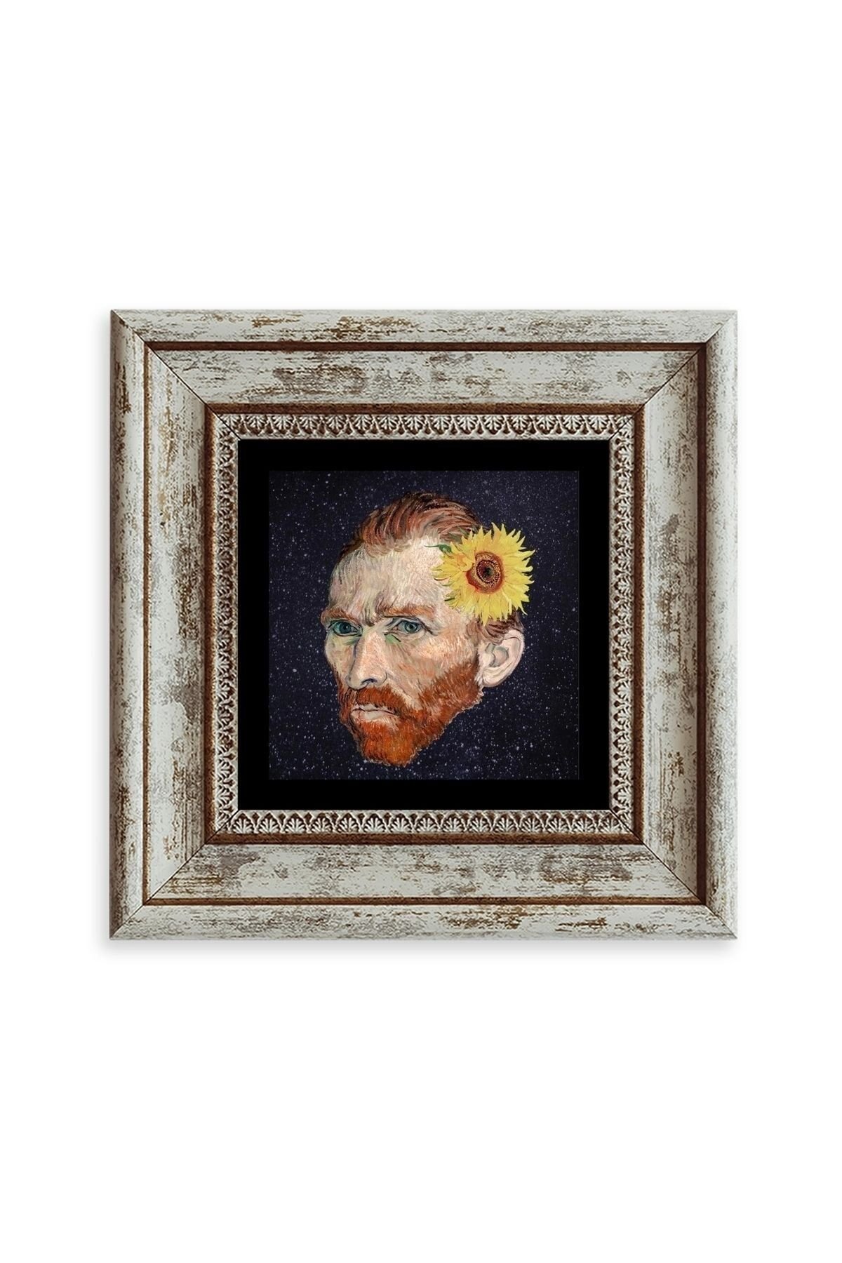 Van Gogh Çerçeveli Taş Tablo 20 cm