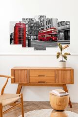 Şehir Manzarası 5 Parçalı Mdf Tablo 60 x 100