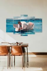 Deniz Manzarası 5 Parçalı Mdf Tablo 60 x 100