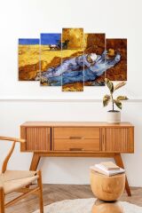 İnsan Manzara 5 Parçalı Mdf Tablo 60 x 100