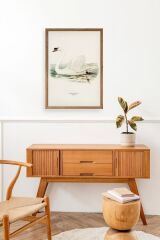 Kuğu Ahşap Çerçeveli Tablo 30 x 42