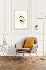 Kuşlar Ahşap Çerçeveli Tablo 50 x 70