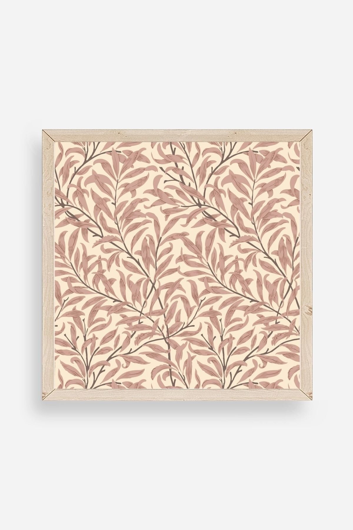 Yaprak Ahşap Çerçeveli Tablo 50 x 50