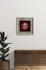 Osmanlı Tuğrası Çerçeveli Taş Tablo 20 cm