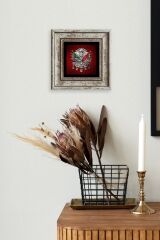 Osmanlı Tuğrası Çerçeveli Taş Tablo 20 cm