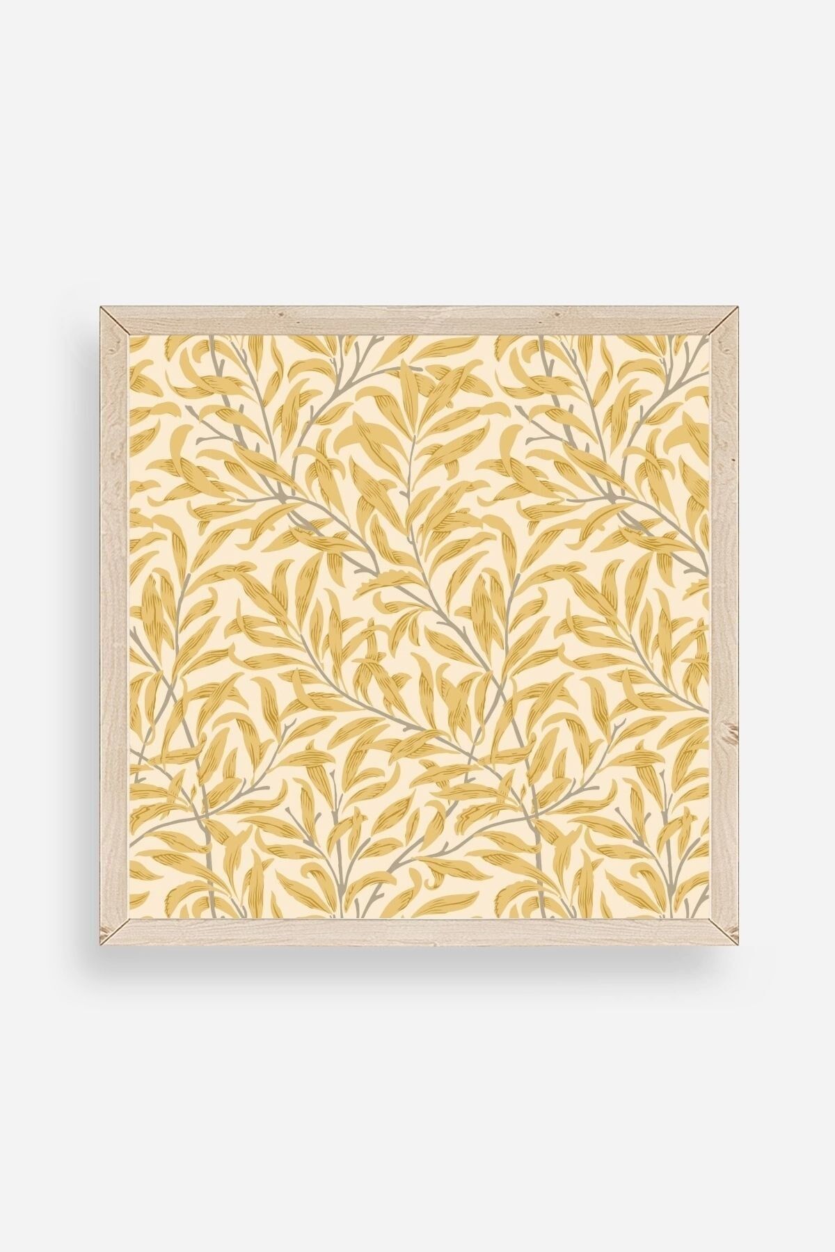 Yapraklar Ahşap Çerçeveli Tablo 50 x 50