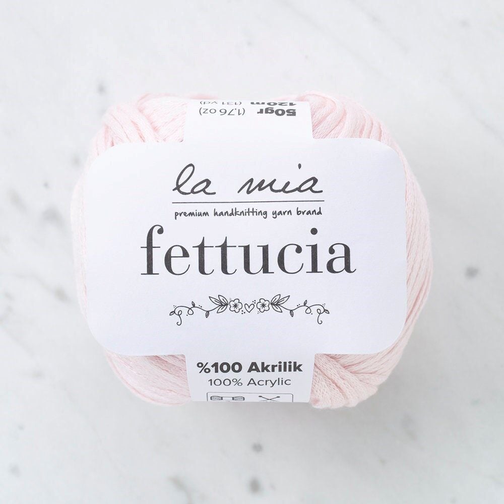 La Mia Fettucia Toz Pembe El Örgü İpi - L063 - 33887