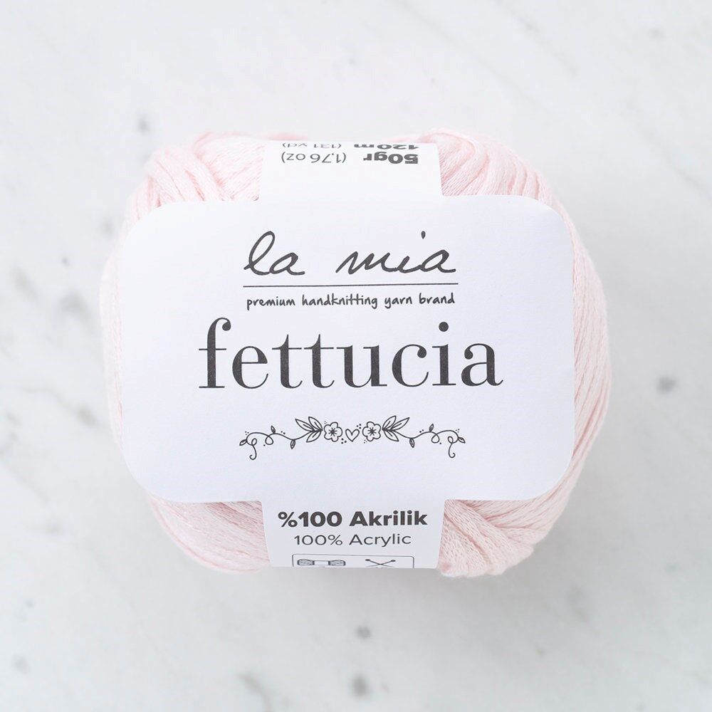 La Mia Fettucia Toz Pembe El Örgü İpi - L063 - 33887