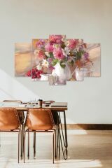 Çiçekler 5 Parçalı Mdf Tablo 60 x 100