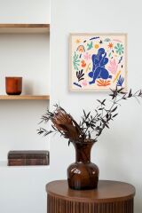 Kadın Ahşap Çerçeveli Tablo 50 x 50