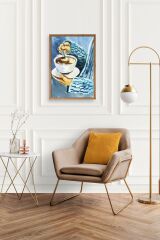 Kahve Ahşap Çerçeveli Tablo 17 x 23