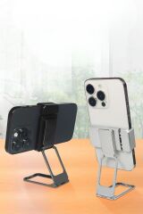 BUFFER®  360 derece Dönen Tüm Telefon Tipleri İle Uyumlu Metal Telefon Standı Braket