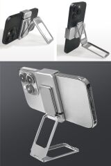 BUFFER®  360 derece Dönen Tüm Telefon Tipleri İle Uyumlu Metal Telefon Standı Braket