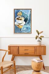 Kahve Ahşap Çerçeveli Tablo 50 x 70