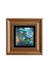 Soyut Çerçeveli Taş Tablo 20 cm