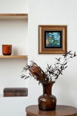 Soyut Çerçeveli Taş Tablo 20 cm