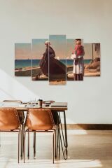 İnsan Manzarası 5 Parçalı Mdf Tablo 60 x 100