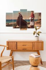 İnsan Manzarası 5 Parçalı Mdf Tablo 60 x 100