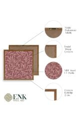 Yaprak Ahşap Çerçeveli Tablo 23 x 23