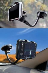 BUFFER® Akrobat Cama Sabitlenen Güçlü Vakumlu 360 Derece Dönen Tüm Modellere Uyan Oto Telefon Tutucu