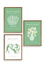Matisse Üçlü Ahşap Çerçeveli Tablo 23 x 30