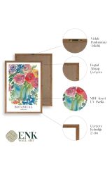 Çiçek Üçlü Ahşap Çerçeveli Tablo 50 x 70