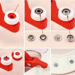 BUFFER® Plastik Çıt Çıt Pensi–Kıyafet, Bebek Önlüğü, Gömlek ve Tekstil Ürünleri İçin Çıtçıt Takma Aleti