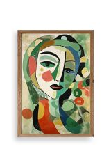 Soyut Kadın Ahşap Çerçeveli Tablo 30 x 42