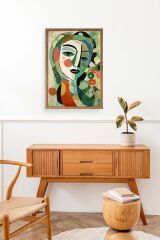 Soyut Kadın Ahşap Çerçeveli Tablo 23 x 30