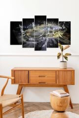 Kabe Manzarası 5 Parçalı Mdf Tablo 60 x 100