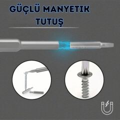BUFFER® 25 Parça 24 farklı uçlu Mıknatıslı 25 in 1  Tornavida Seti