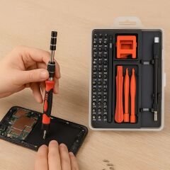 BUFFER® Çok Fonksiyonlu Manyetik Uçlu 52'si 1 Arada 42 Uçlu Saatçi Tornavida Seti