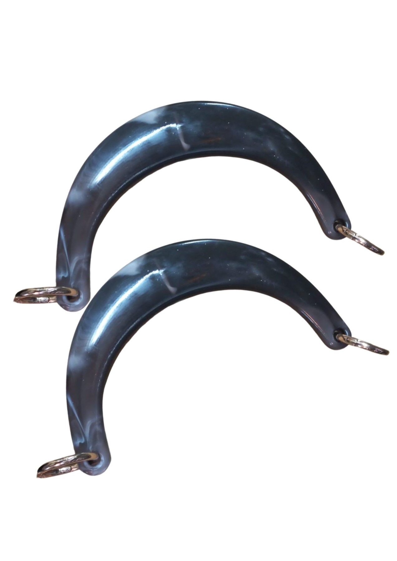 Çanta Sapı Ay Model Siyah Dalgalı 17 cm