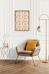 Çiçek Ahşap Çerçeveli Tablo 17 x 23