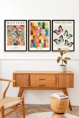 Matisse Üçlü Ahşap Çerçeveli Tablo 40 x 60