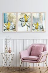 Çiçekler Ahşap Çerçeveli Tablo 17 x 23