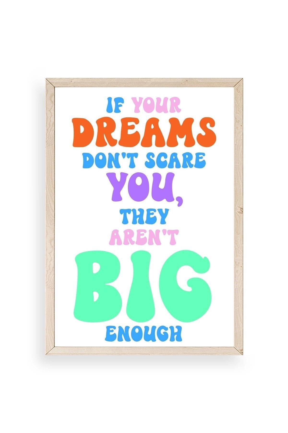 Motto Ahşap Çerçeveli Tablo 30 x 42