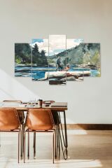 Deniz Manzarası 5 Parçalı Mdf Tablo 60 x 100