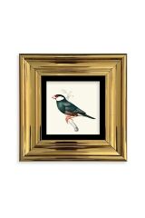 Yeşil Kuş Çerçeveli Taş Tablo 20 cm