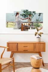 İnsan Manzarası 5 Parçalı Mdf Tablo 60 x 100