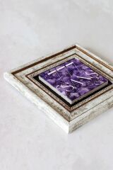 777 Şans Taş Tablo , Çerçeveli Taş Duvar Dekoru-ENKCRCVTBL-00207 20 cm