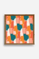 Soyut Ahşap Çerçeveli Tablo 23 x 23