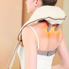 BUFFER® Elektrikli Boyun ve Sırt Masaj Aleti Kablosuz Boyun ve Omuz Yoğurma Masaj Yastığı