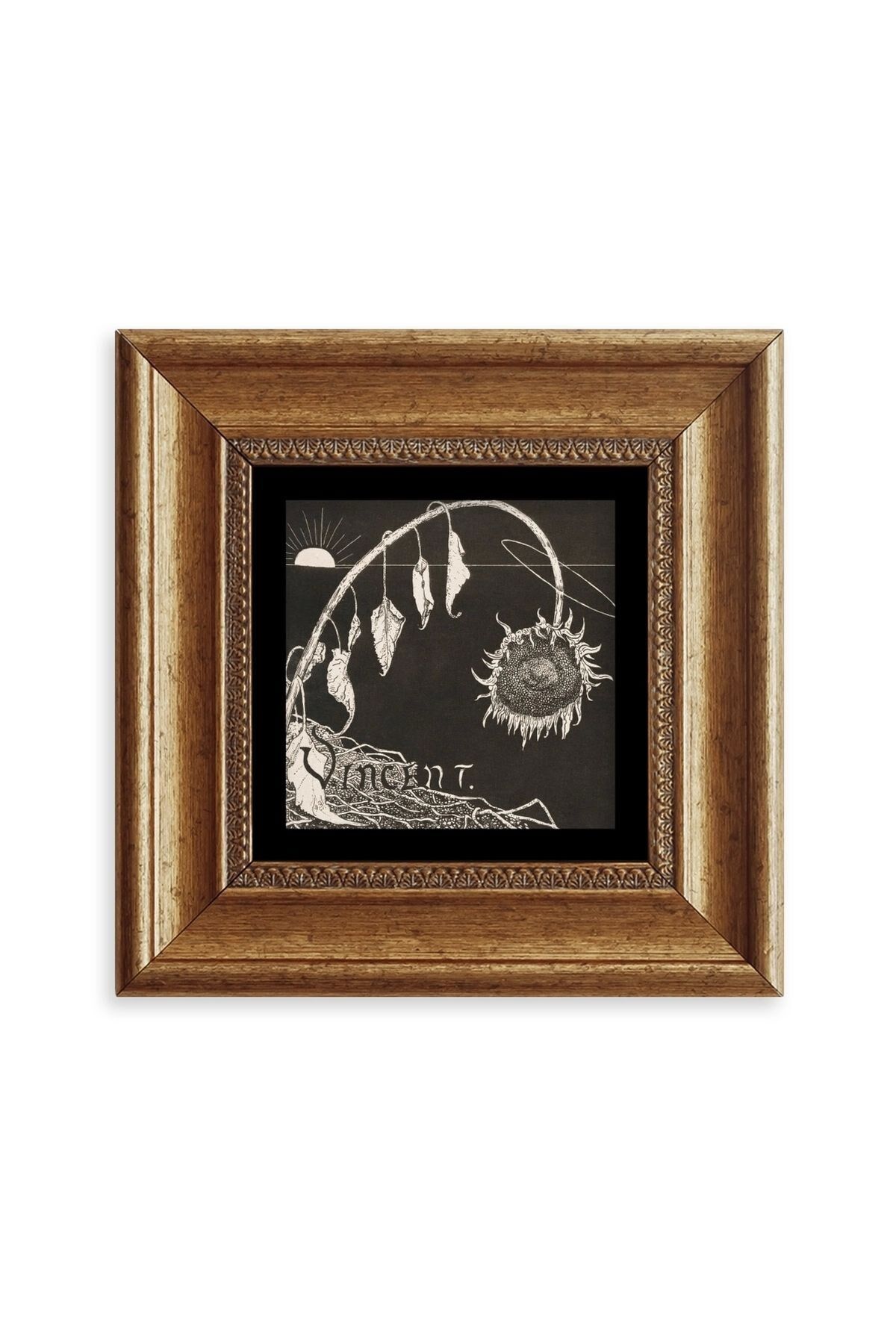 Van Gogh Çerçeveli Taş Tablo 20 cm