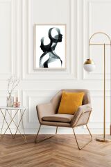 Soyut Ahşap Çerçeveli Tablo 50 x 70