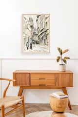 Rue Damitte Ahşap Çerçeveli Tablo 30 x 42